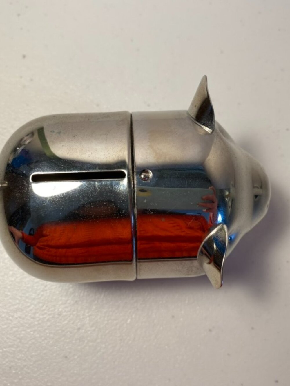 VTG 1970s Leonard Silver Manufacturing Silver Tone Collectible Pig Piggy Bank - Picture 9 of 11